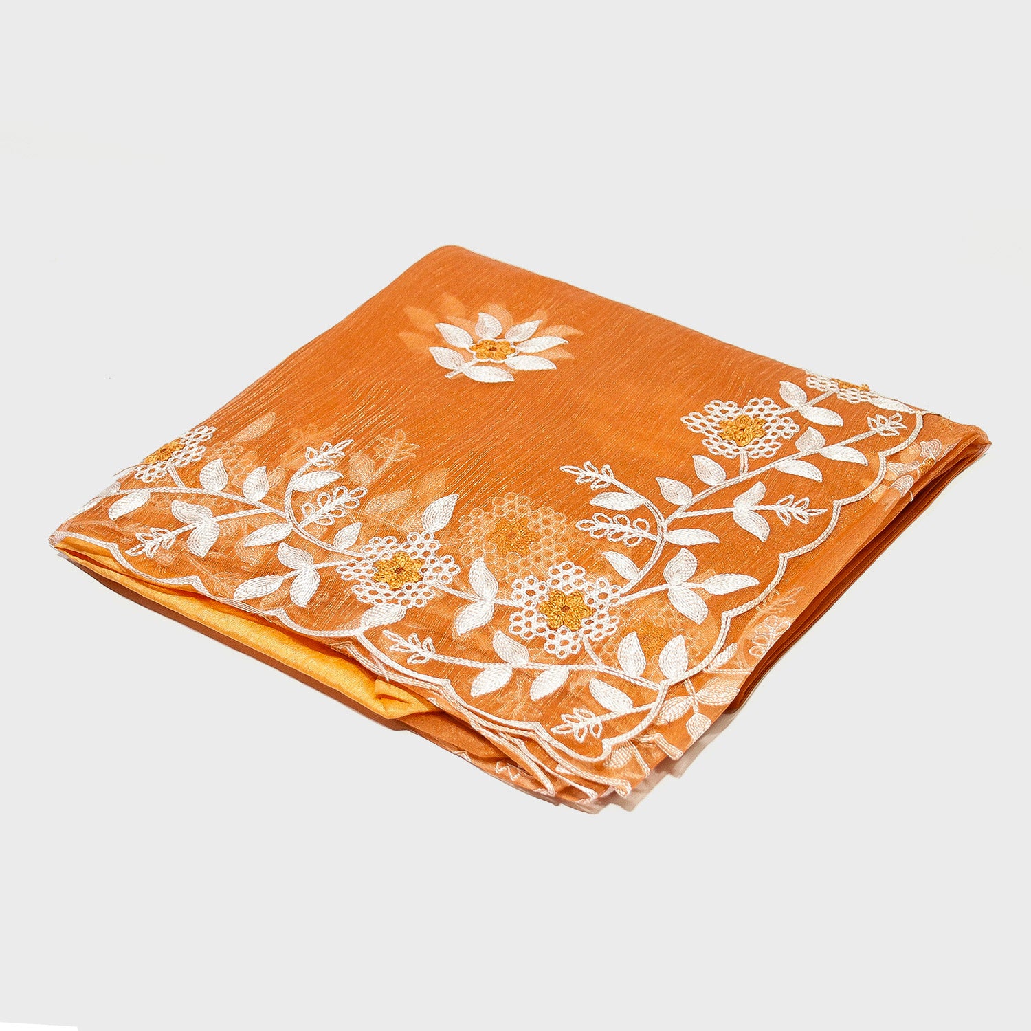 Orange Organza Net Saree, Indian Ethnic Wear, Orange Saree, Organza Saree, Net Saree, Traditional Indian Saree, Wedding Saree, Party Wear Saree, Festive Saree, Bloomaya.com.