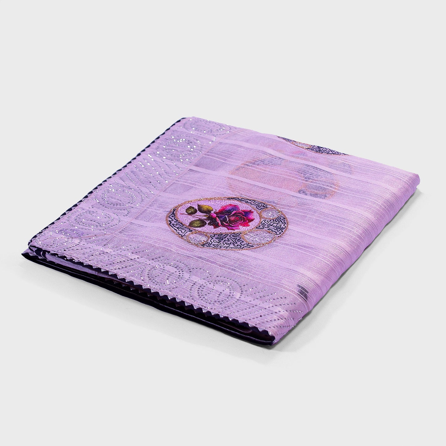 Purple Floral Saree: Elegant Organza Net Design for Timeless Style at Bloomaya.com