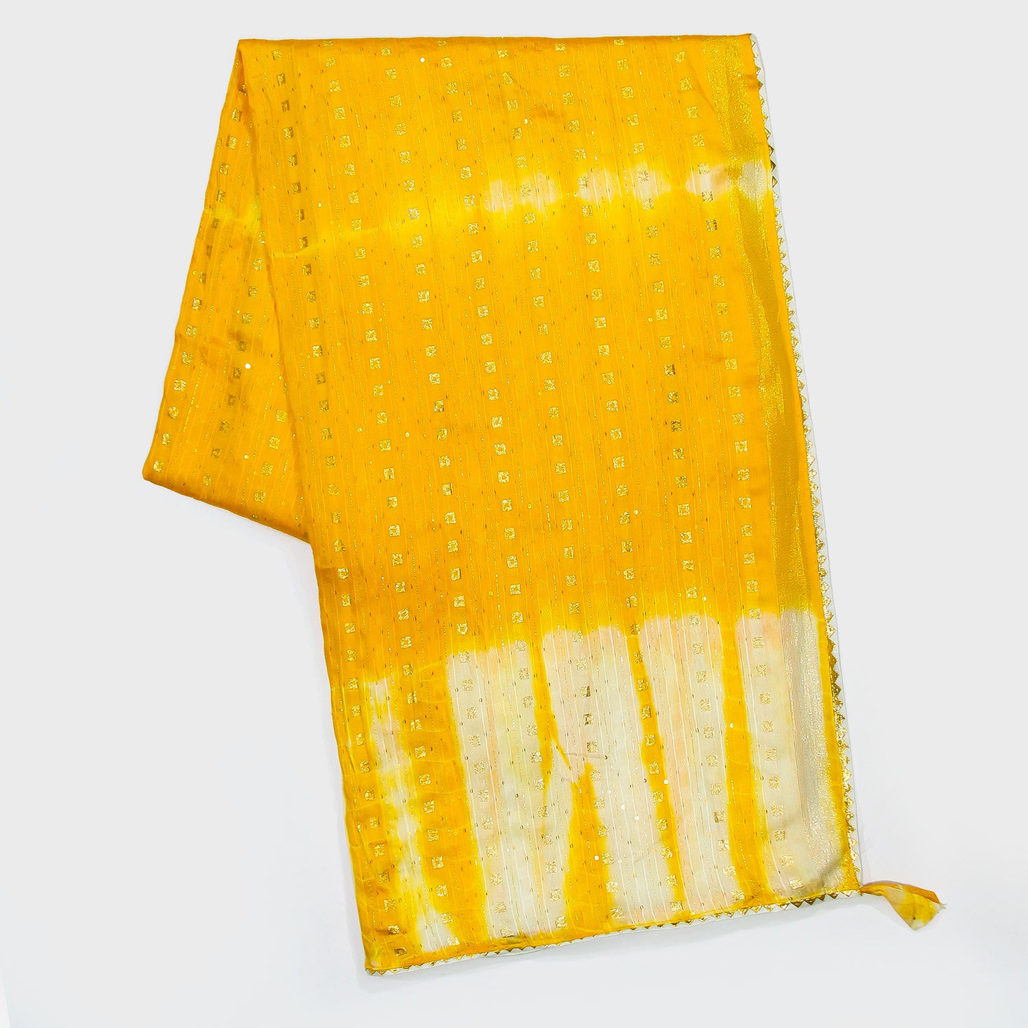 Yellow Chiffon Batik Saree, Indian Ethnic Wear, Traditional Saree, Batik Design, Lightweight Saree, Festive Attire, Wedding Saree, Party Wear, Chiffon Saree, Elegant Saree, Handcrafted Saree, Radiant Yellow Saree, Premium Quality Saree, Bloomaya Saree